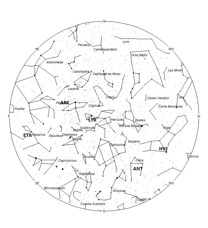 Radiant Positions at 04:00 LdST