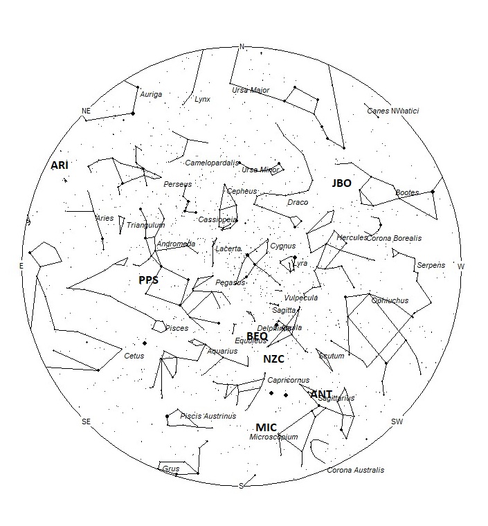 Radiant Positions at 04:00 DLST