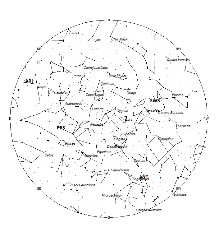 Radiant Positions at 04:00 DLST