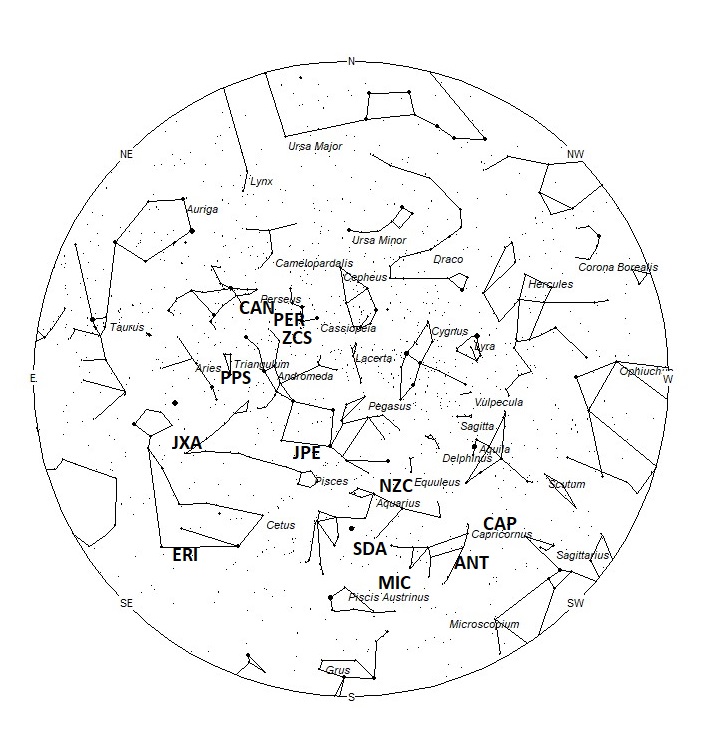 Radiant Positions at 04:00 LDST