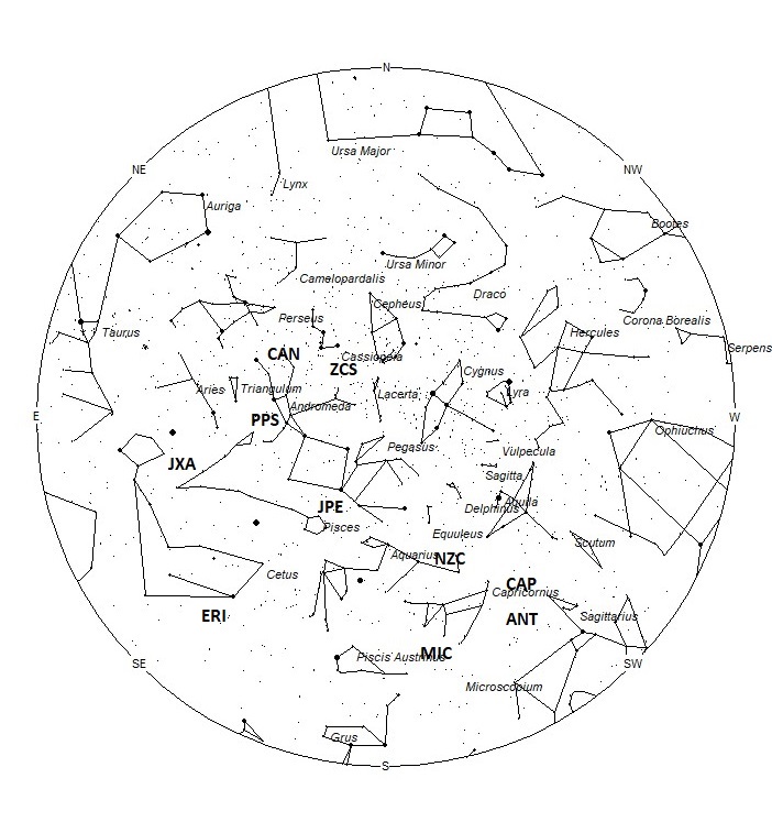 Radiant Positions at 04:00 LDST